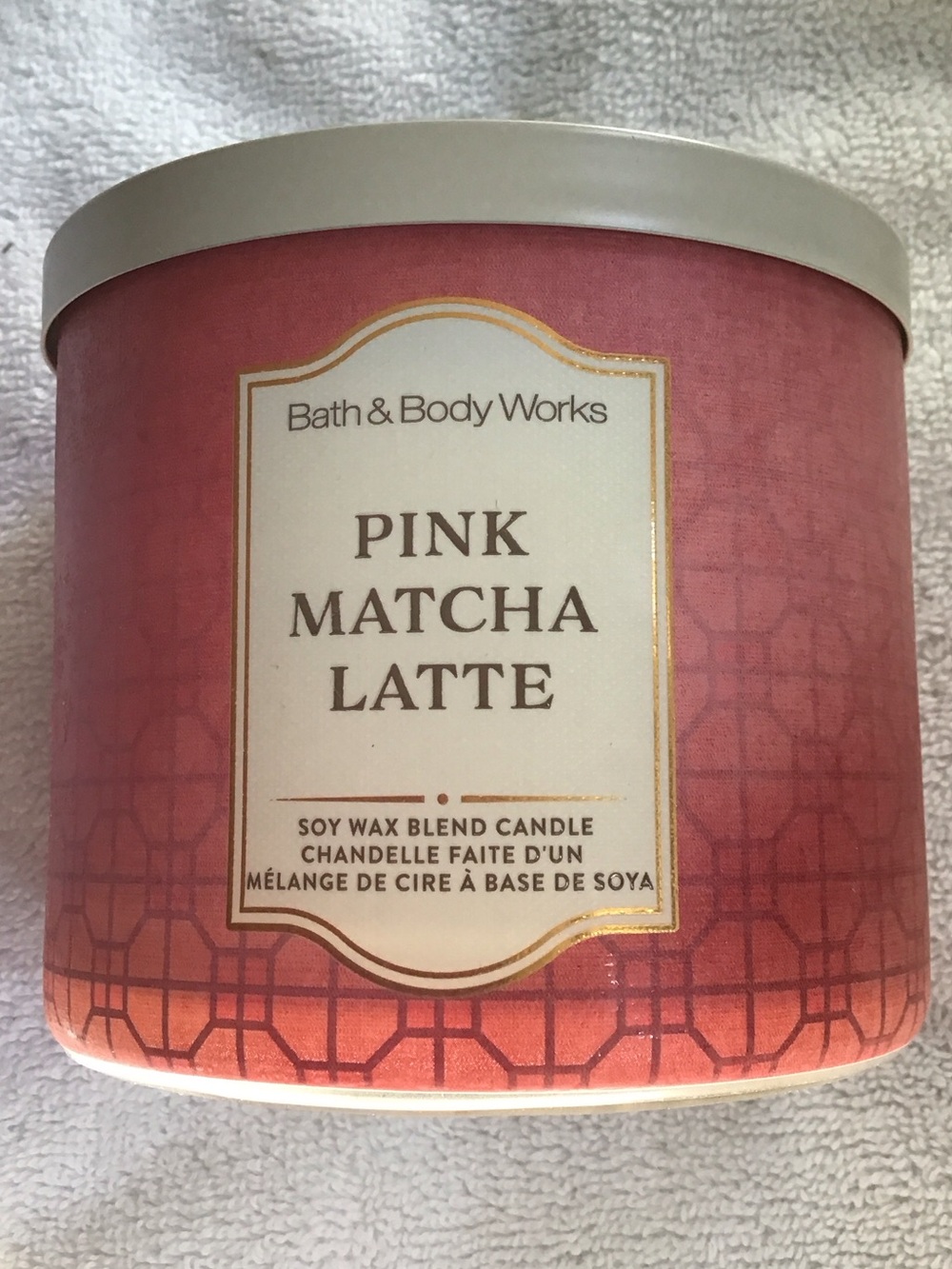 Bath & Body Works 3 wick candle Pink Matcha Latte